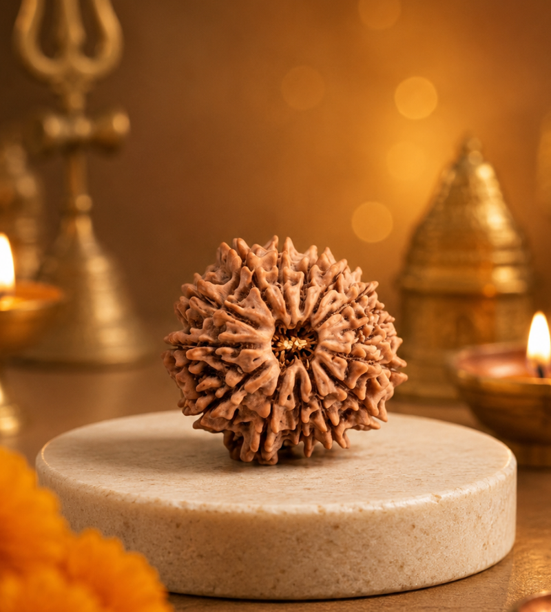 14 Mukhi Nepali Rudraksha Bead for Spiritual Protection & Wisdom