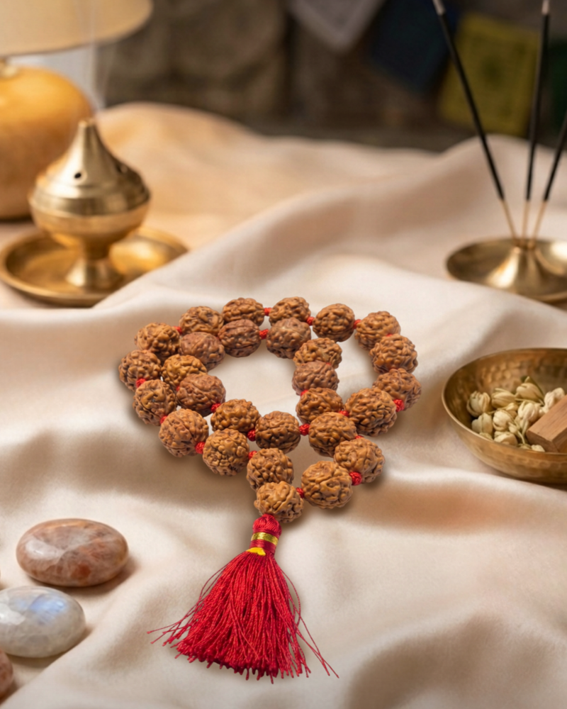 5 Mukhi Indonesian 27 Bead Japa Mala  for Chanting & Peace