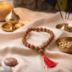 5 Mukhi Nepali 27 Bead Japa Mala for Meditation & Chanting