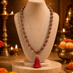 3 Mukhi Indonesian Rudraksha Beaded Mala