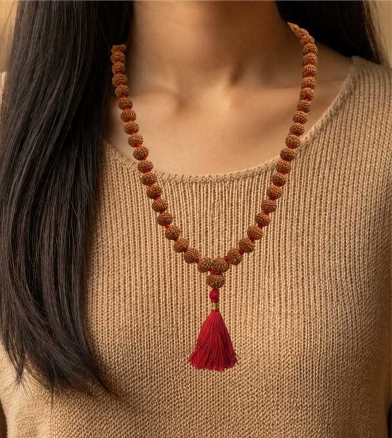 8 Mukhi Indonesian Rudraksha Bead Mala
