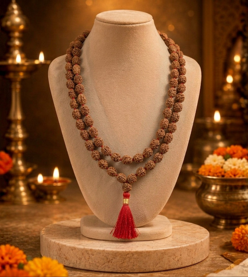 4 Mukhi Indonesian Rudraksha Beaded Mala