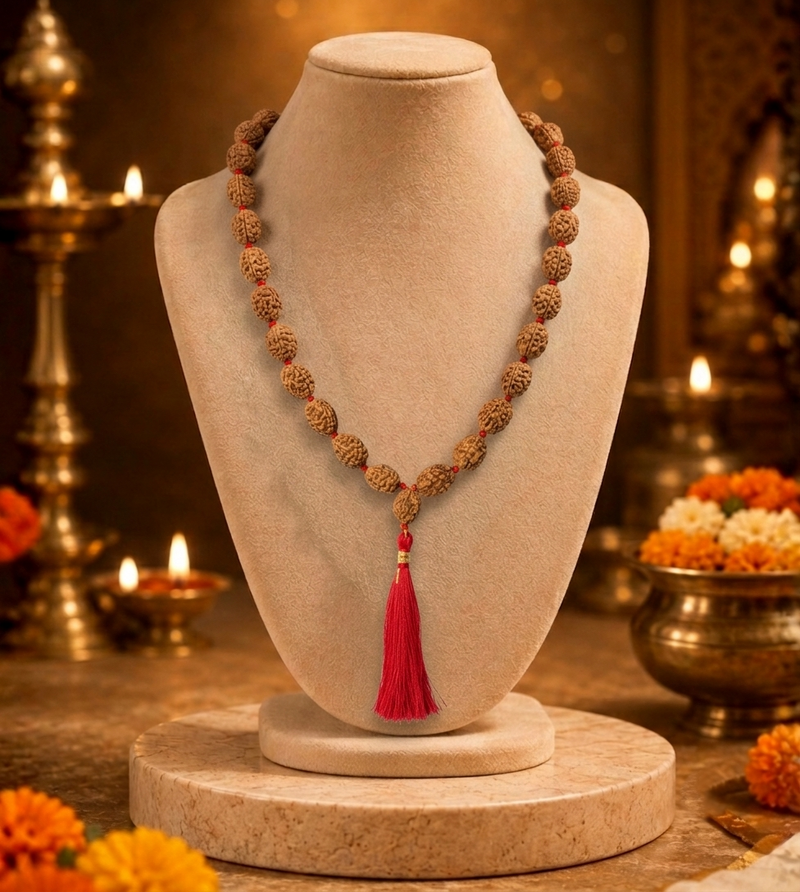 4 Mukhi Indonesian Rudraksha Beaded Mala