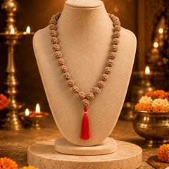 4 Mukhi Nepali Rudraksha Mala for Creativity & Focus