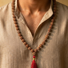 4 Mukhi Nepali Rudraksha Mala for Creativity & Focus