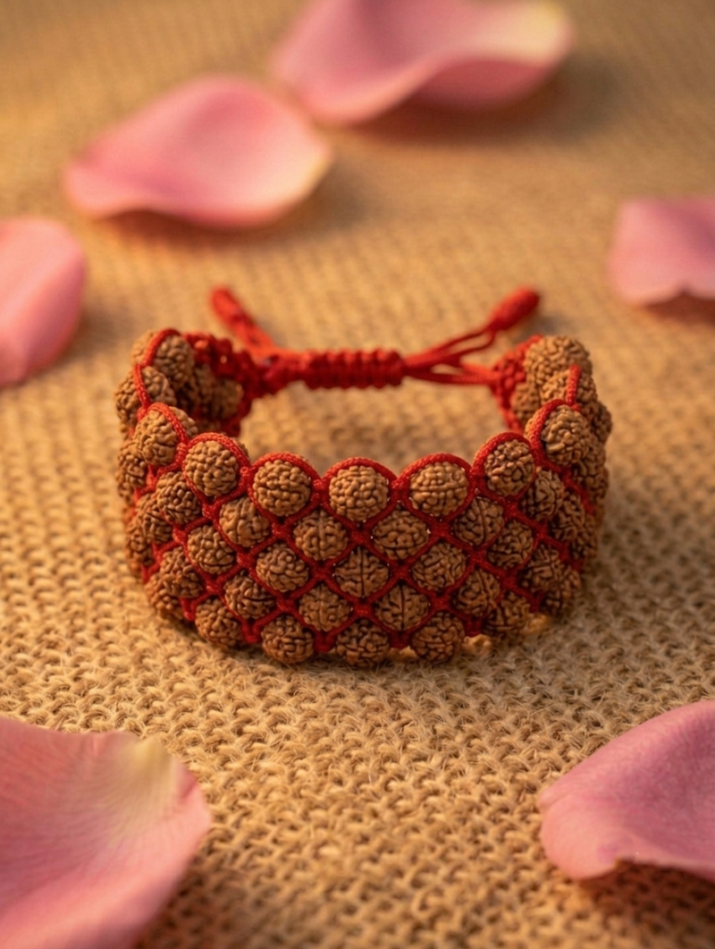 5 Mukhi Indonesian 5 Layer Rudraksha Bracelet for Protection