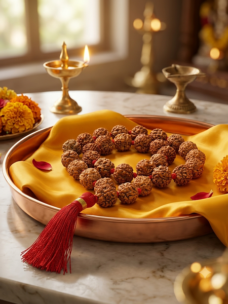 5 Mukhi Indonesian 27 Bead Japa Mala  for Chanting & Peace