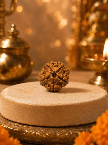 5 Mukhi Nepali Rudraksha Bead for Peace & Meditation