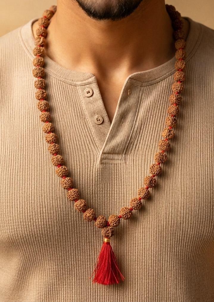 5 Mukhi Indonesian Rudraksha 108 Bead Mala