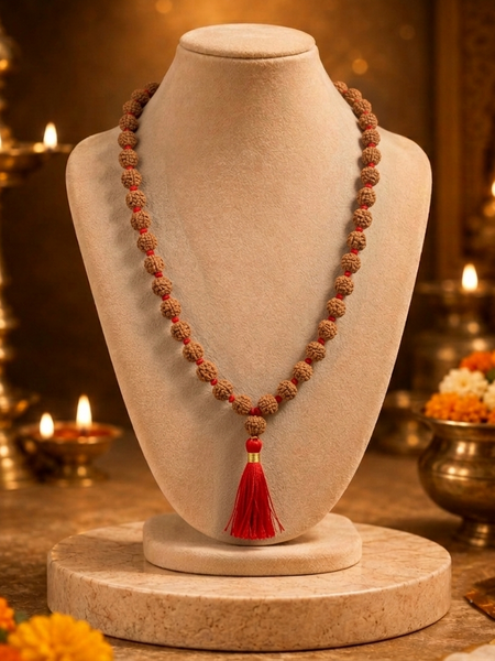 5 Mukhi Indonesian Rudraksha 108 Bead Mala