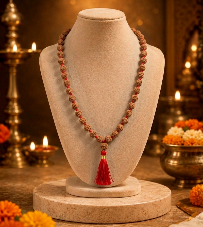 5 Mukhi Indonesian Rudraksha 108 Bead Mala