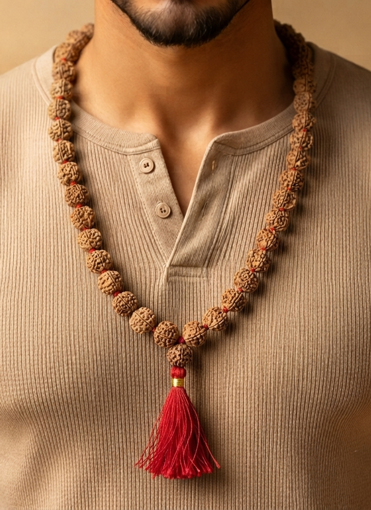 5 Mukhi Nepali Rudraksha Mala for Daily Wellbeing