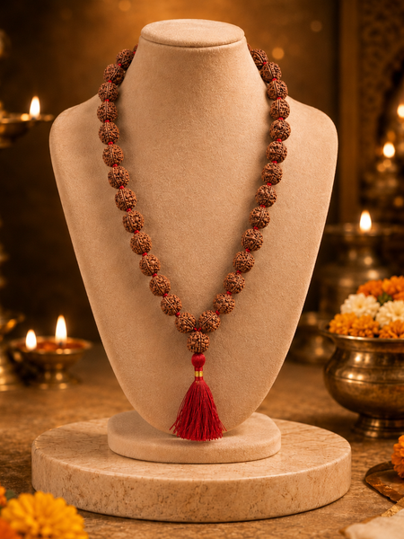 5 Mukhi Nepali Rudraksha Mala for Daily Wellbeing