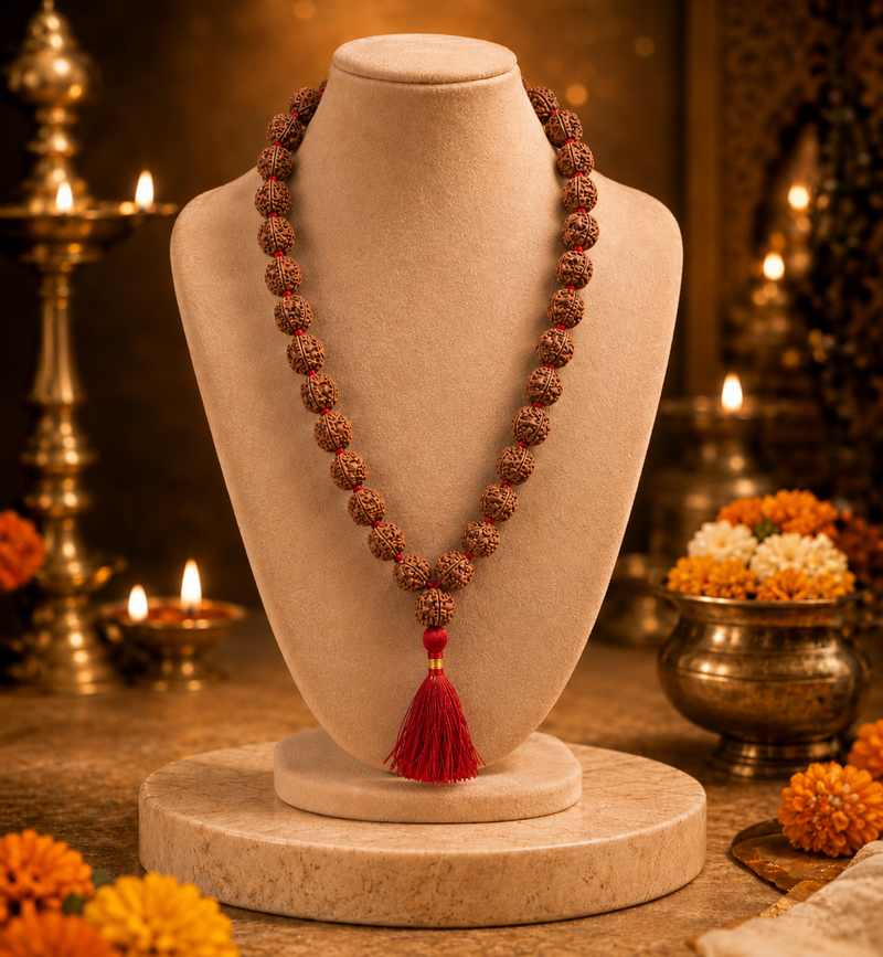 5 Mukhi Nepali Rudraksha Mala for Daily Wellbeing