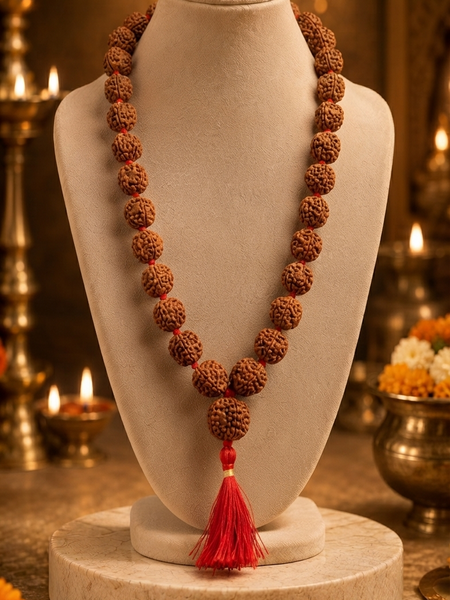 6 Mukhi Nepali Rudraksha Mala 54 Beads GGTL Cert