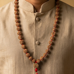 6 Mukhi Nepali Rudraksha Mala 54 Beads for Focus & Power