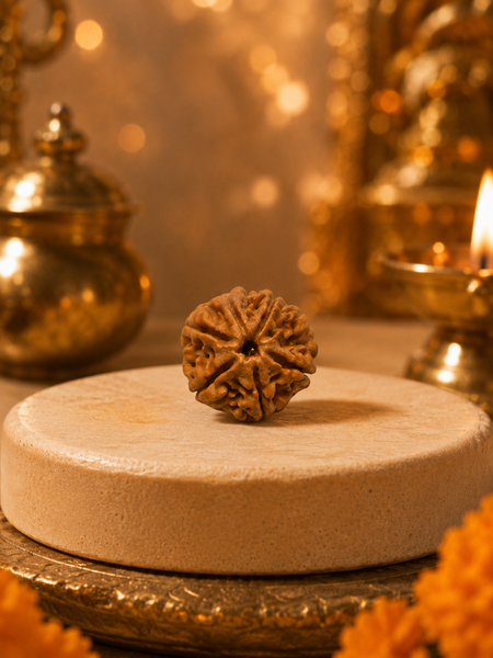 6 Mukhi Nepali Rudraksha Bead for Confidence & Willpower