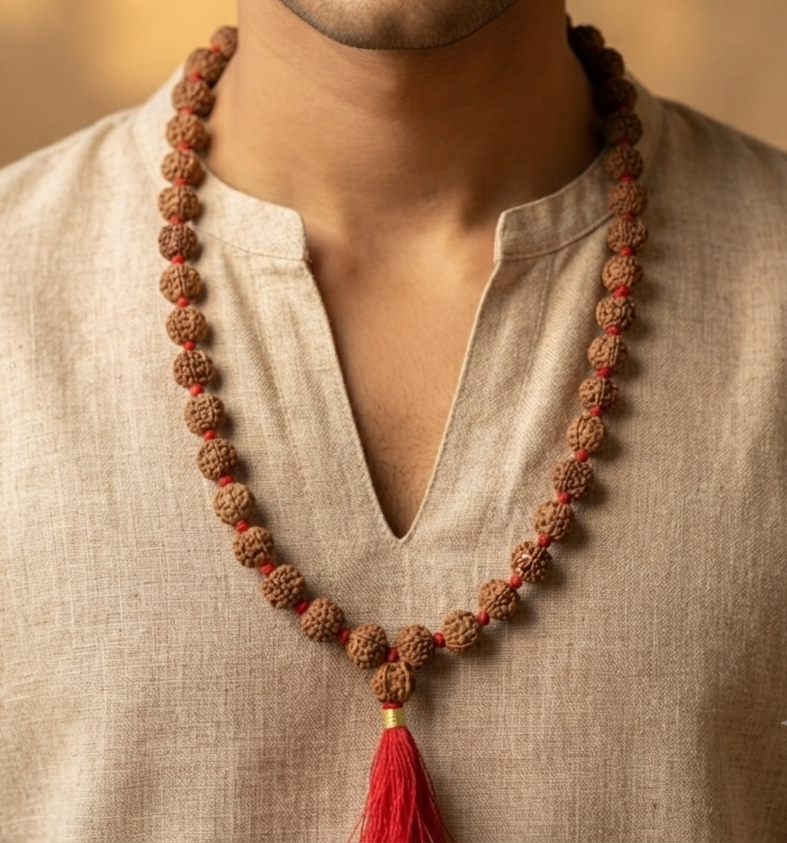 6 Mukhi Indonesian Rudraksha 108 Bead Mala