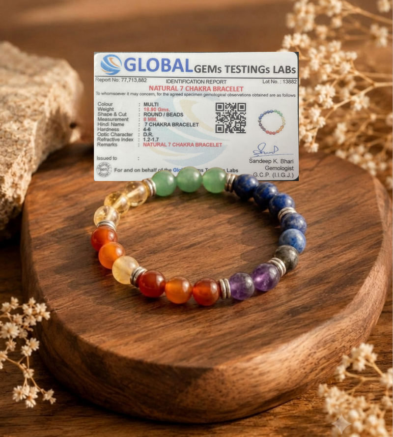 7 Chakra Bracelet for Healing, Balance & Positivity