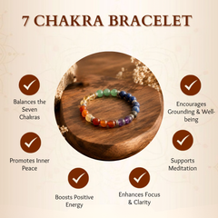 7 Chakra Bracelet for Healing, Balance & Positivity