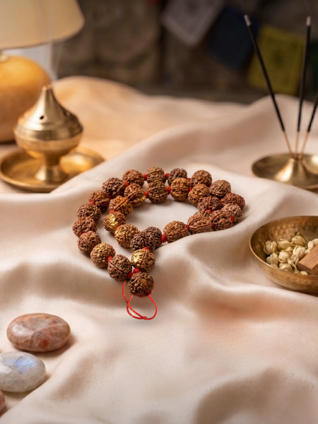 7 Mukhi Nepali Rudraksha Mala 33 Beads for Prosperity