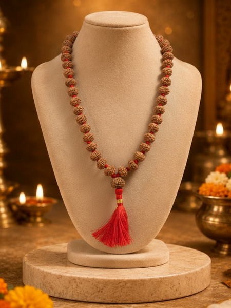 9 Mukhi Indonesian Rudraksha 54 Bead Mala