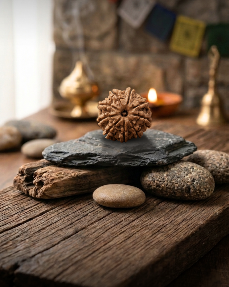 9 Mukhi Nepali Rudraksha Bead for Courage & Protection