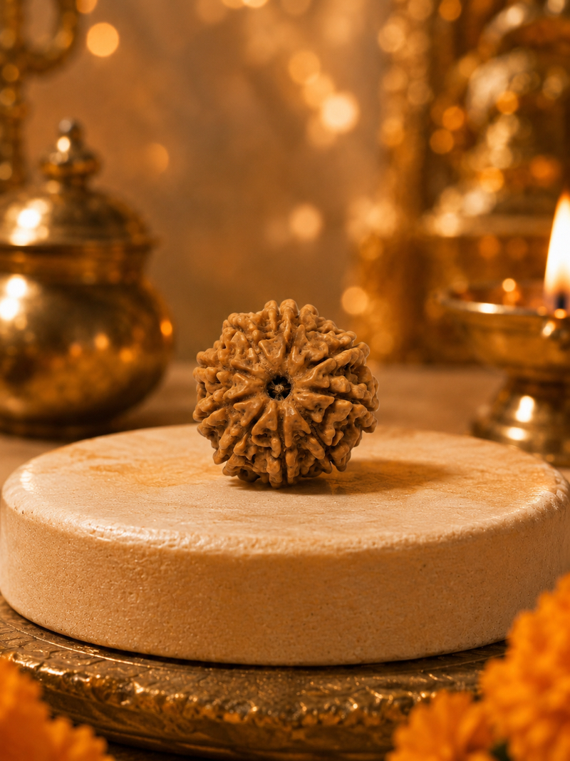 9 Mukhi Nepali Rudraksha Bead for Courage & Protection