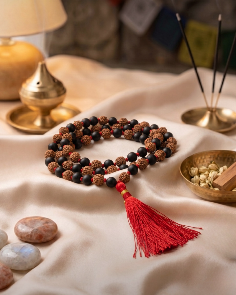 Karungali Mix Mala 8mm South Indian for Protection & Balance