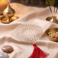Sphatik Mala Crystal Quartz for Peace & Meditation Calm