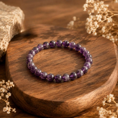 Amethyst Bracelet for Calm Mind, Meditation & Stress Relief