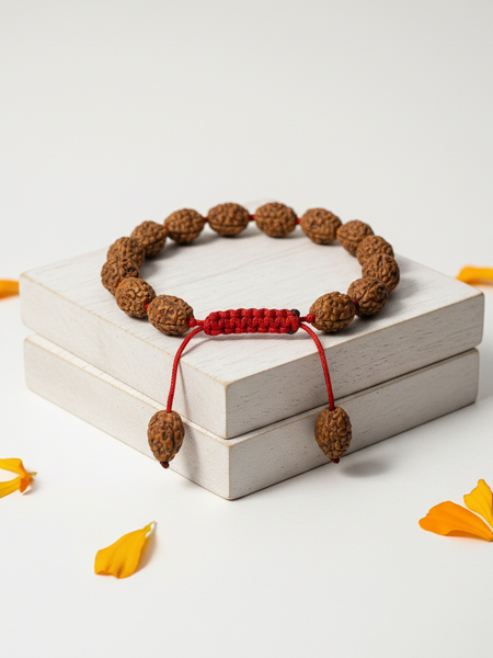 3 Mukhi Indonesian Rudraksha Bracelet for Confidence & Growth