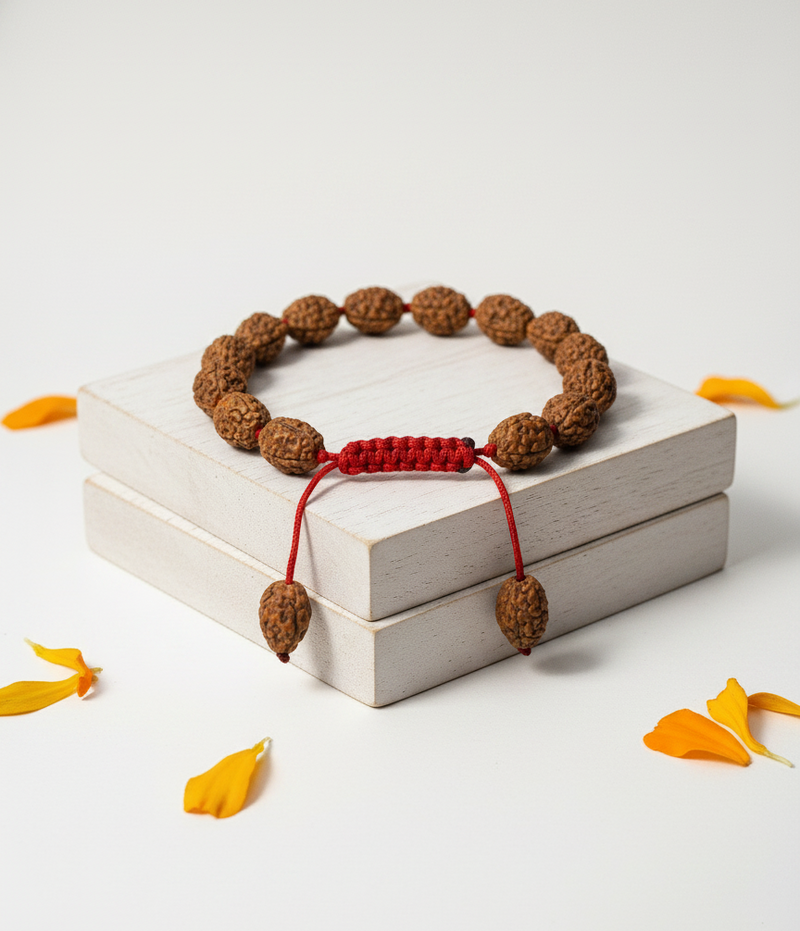3 Mukhi Indonesian Rudraksha Bracelet for Confidence & Growth