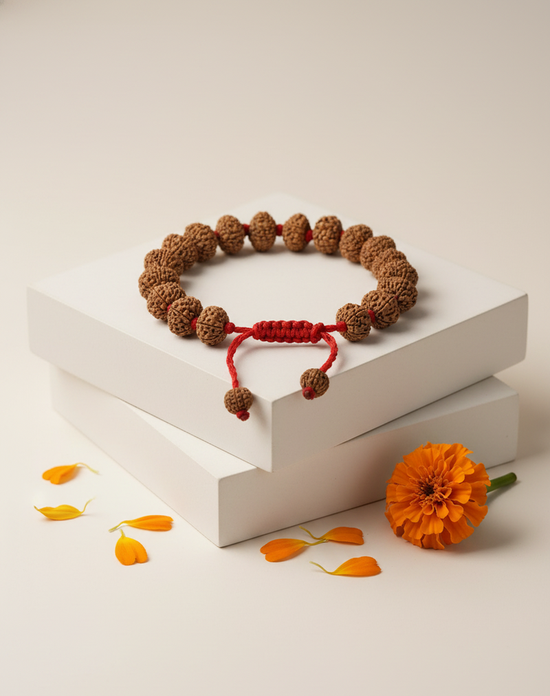 9 Mukhi Indonesian Rudraksha Bracelet for Courage & Energy