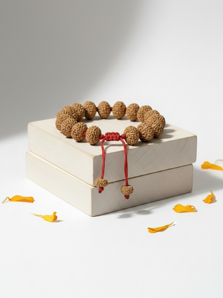 10 Mukhi Indonesian Rudraksha Bracelet for Protection & Calm