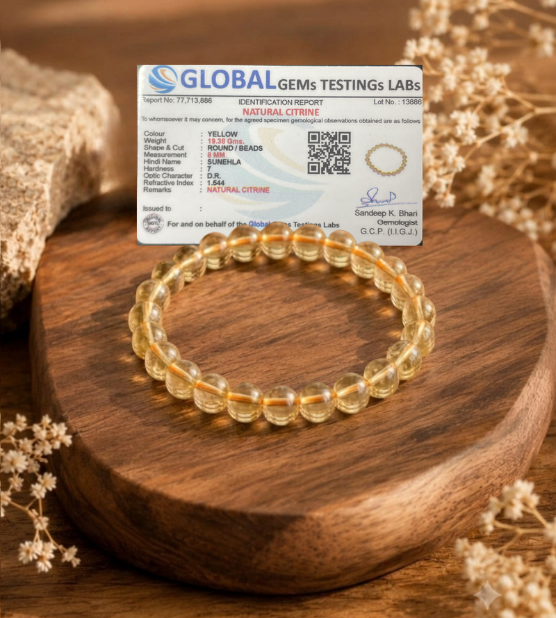 Citrine Bracelet for Wealth, Success & Positivity