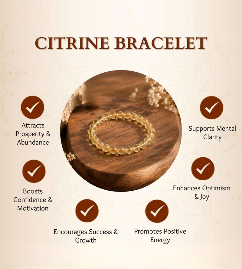 Citrine Bracelet for Wealth, Success & Positivity