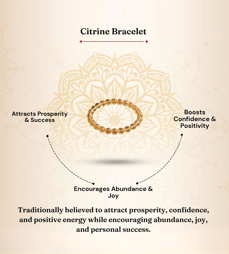 Citrine Bracelet for Wealth, Success & Positivity