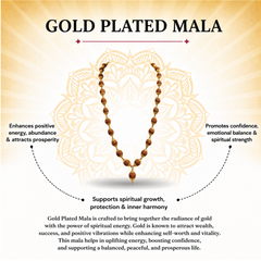 5 Mukhi Indonesian Gold Plated Mala for Spiritual Wear
