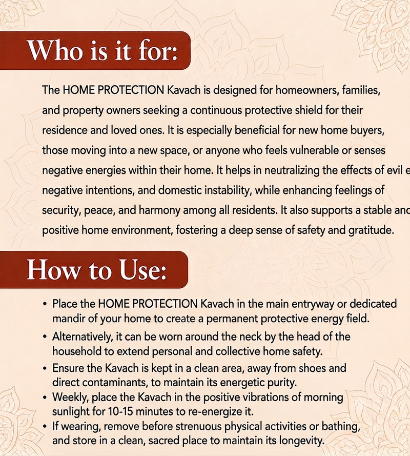Home Protection Kavach 2–7 Mukhi Nepali for Family Safety