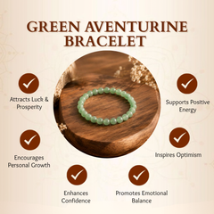 Green Aventurine Bracelet for Luck, Peace & Prosperity
