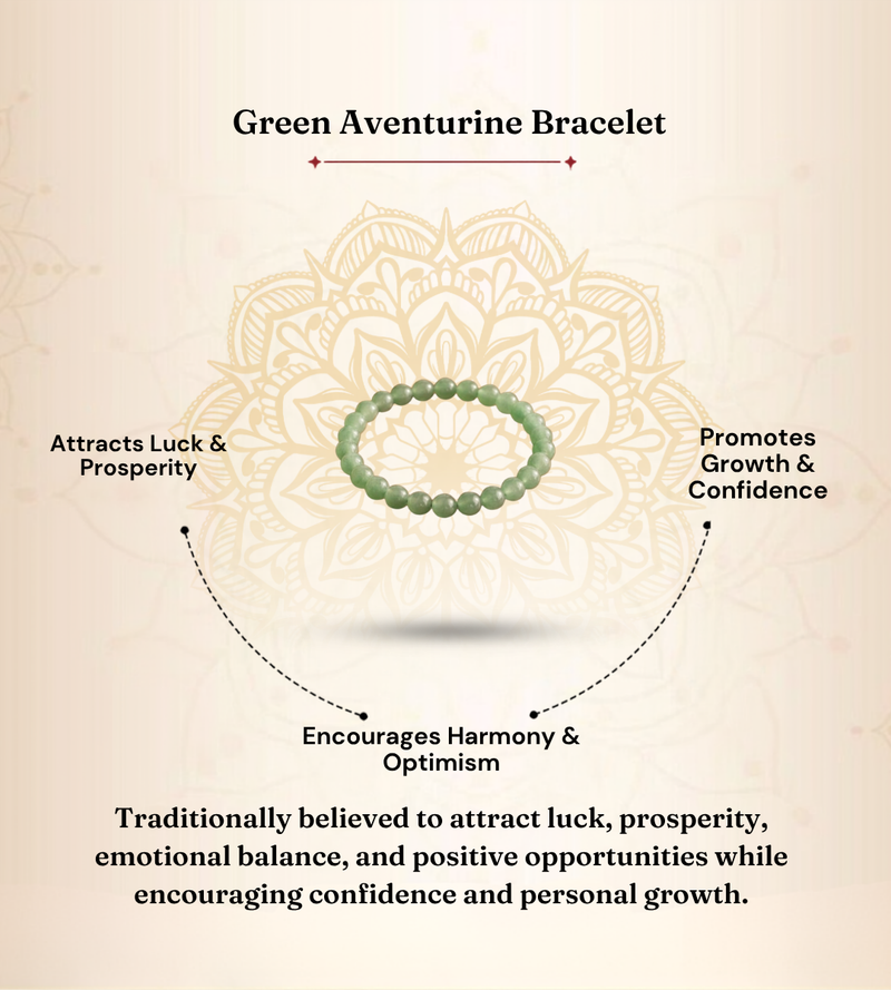 Green Aventurine Bracelet for Luck, Peace & Prosperity