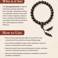 Karungali Bracelet  South Indian for Protection & Energy