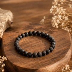 Lava Stone Bracelet for Strength, Stability & Confidence