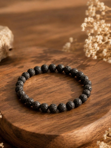Lava Stone Bracelet for Strength, Stability & Confidence