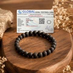 Lava Stone Bracelet for Strength, Stability & Confidence