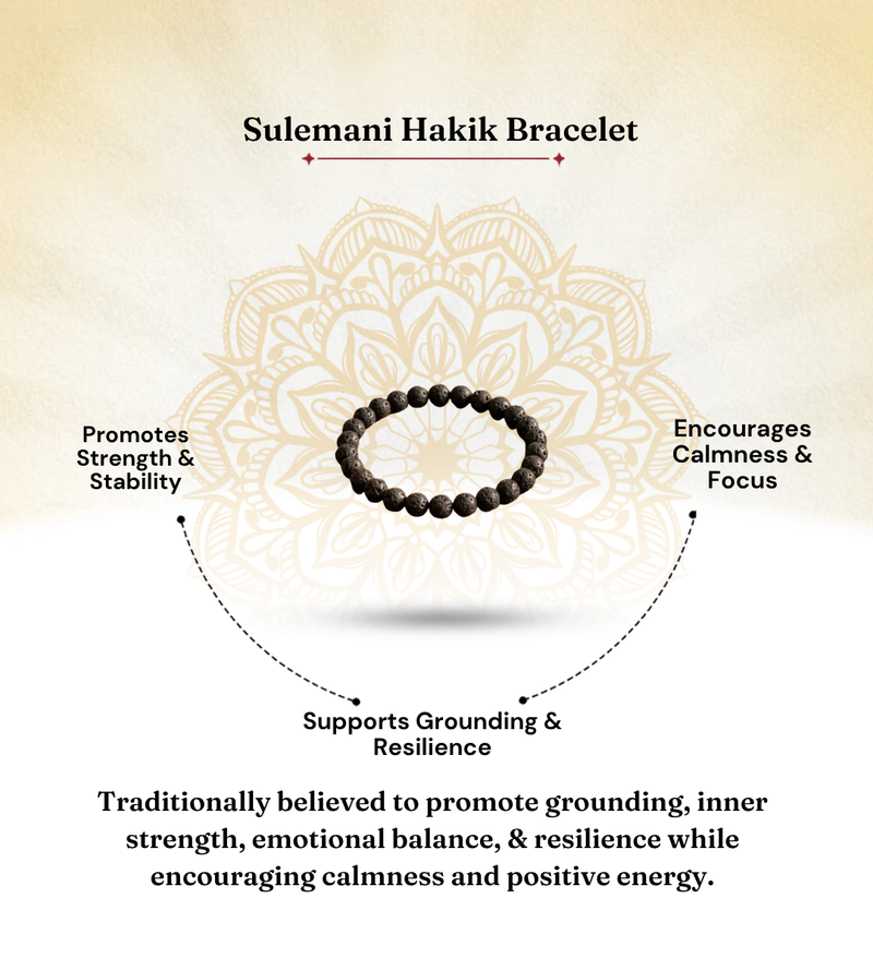 Lava Stone Bracelet for Strength, Stability & Confidence