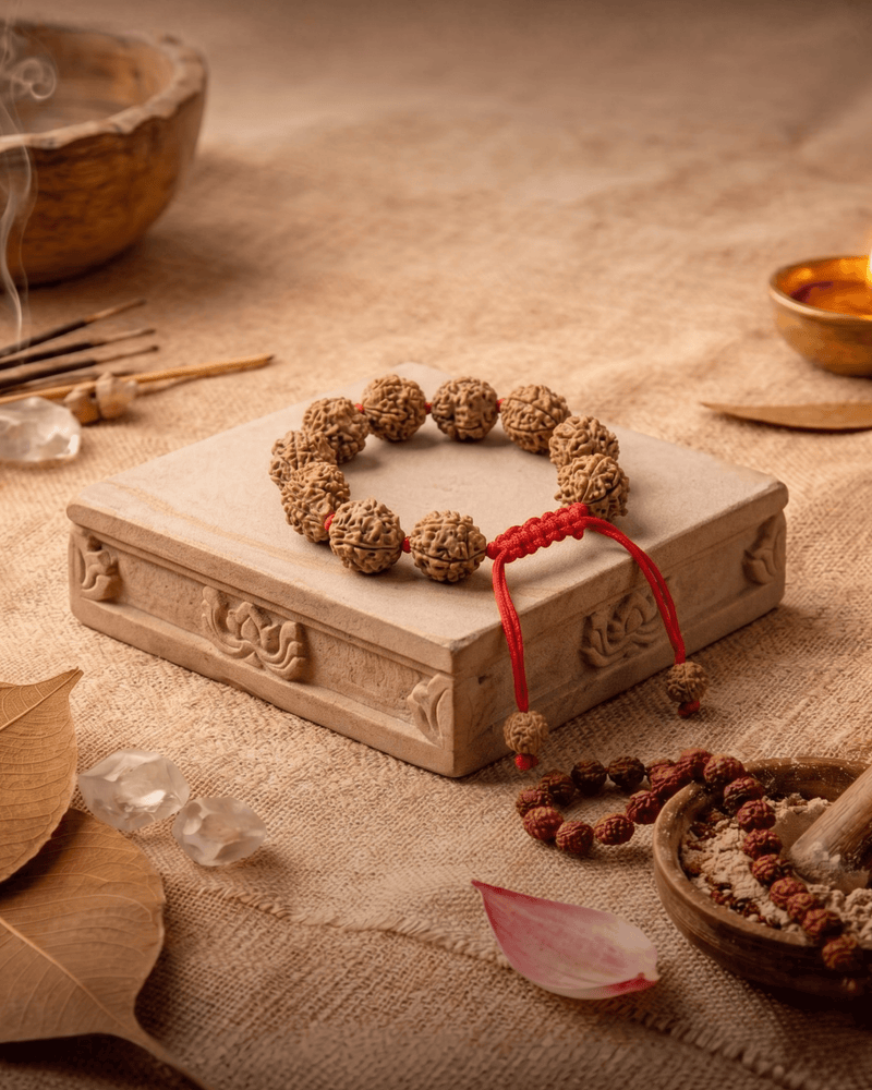 3 Mukhi Nepali Rudraksha Bracelet for Confidence & Positivity