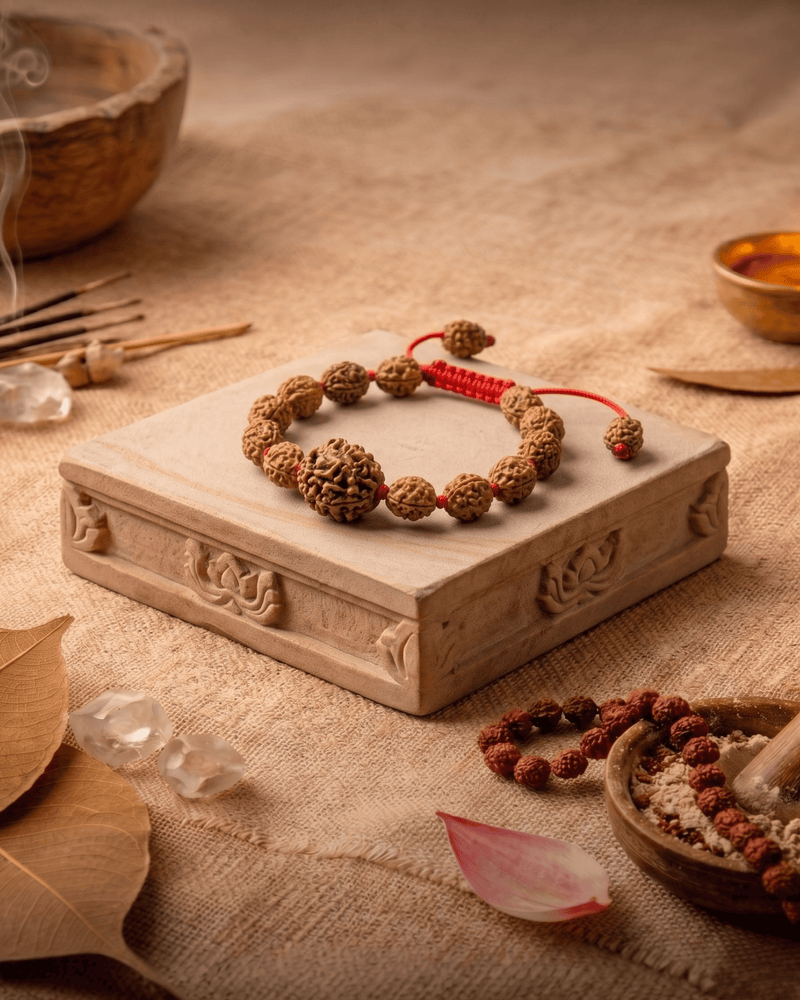 3 Mukhi Nepali Rudraksha Bracelet for Confidence & Growth
