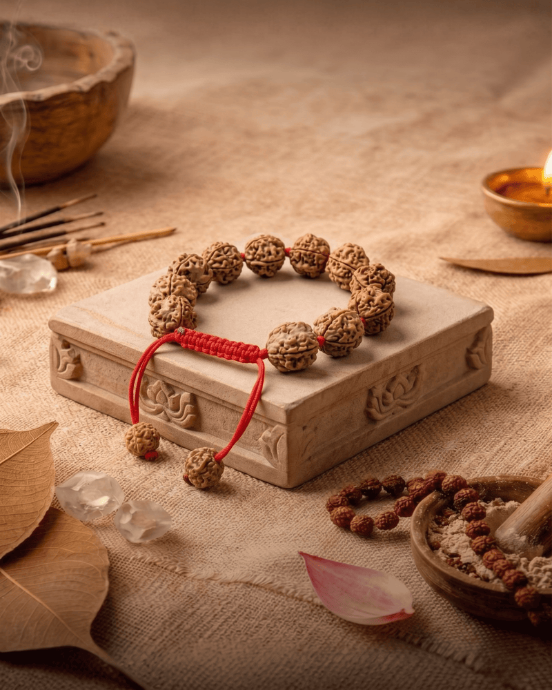 5 Mukhi Nepali Rudraksha Bracelet for Peace & Wellbeing